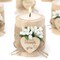 50pc Wooden Tealight Candle Holders – Wedding & Party Favors, Light Brown